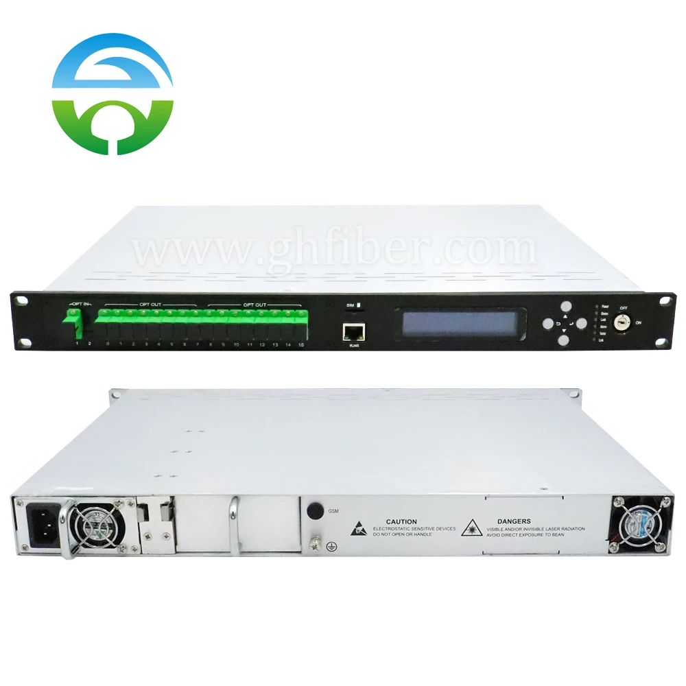 

Оптический усилитель CATV 1550 нм, регулируемая выходная мощность 16~23 дБм, разъем SC/APC, двойное питание