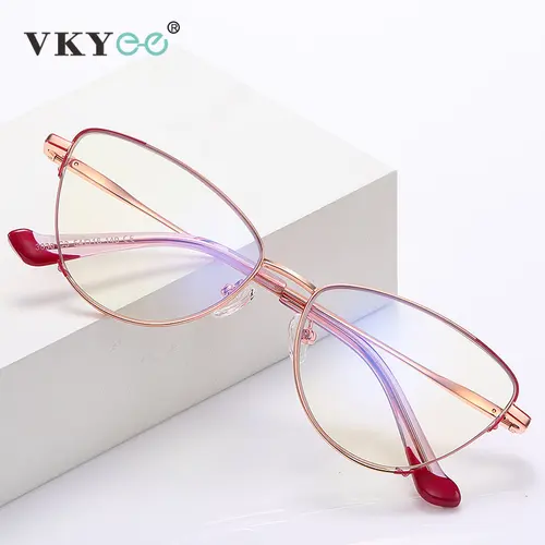 Anteojos de lectura con luz azul para mujer, gafas ópticas de ordenador con ojo de gato, antirreflectantes, graduadas, PFD3030