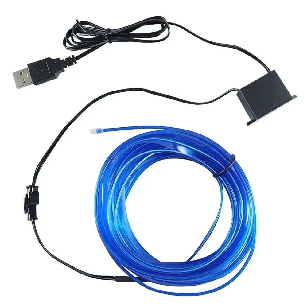 1Pcs New Neon Wire EL Wire Drive DC12V/5V Car Interior Lighting Strips Drive Flexible for 1-5M Inverter Plug Adapter Controller