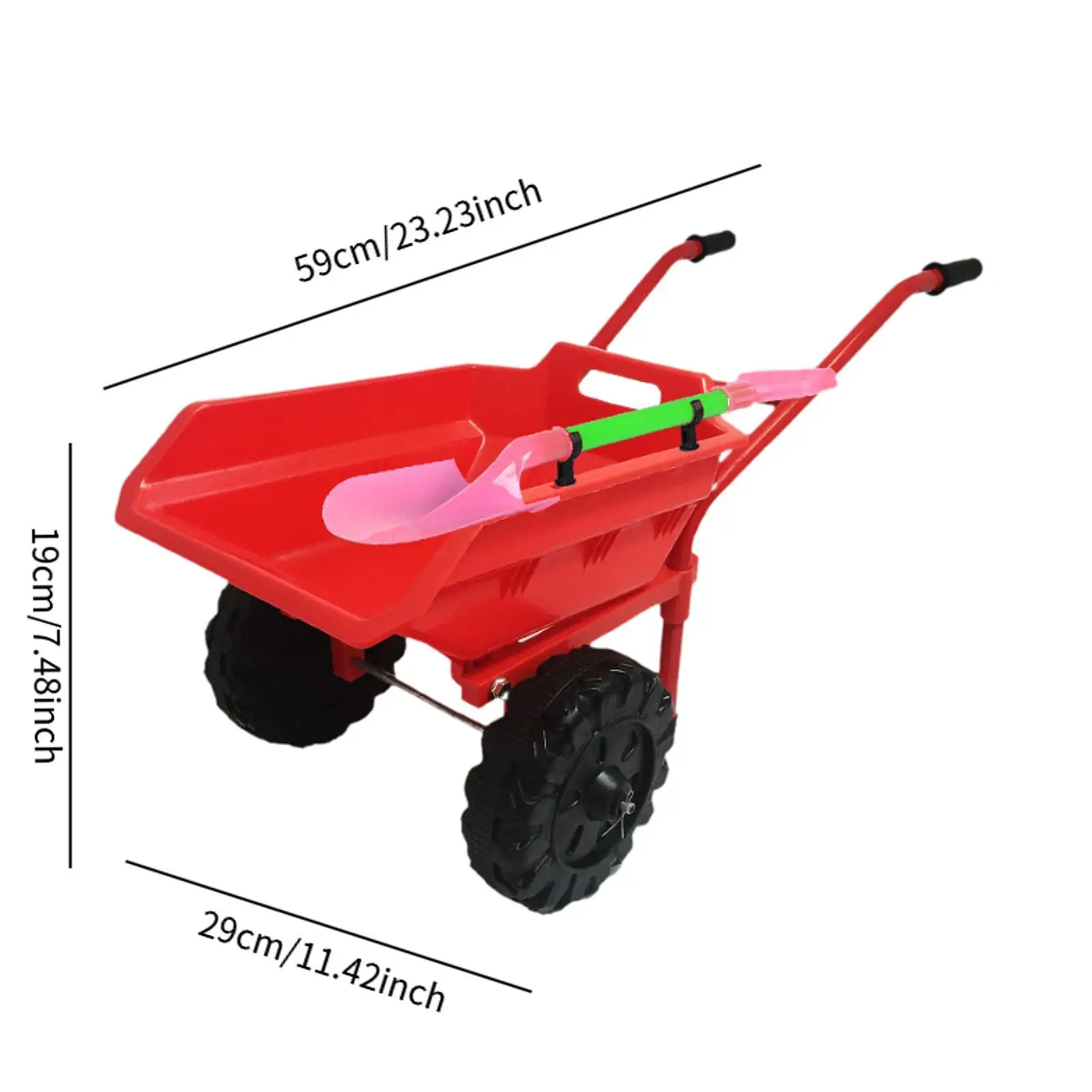 Kids Wheelbarrow 2 Wheels Beach Accessories Outdoor Activities for Children