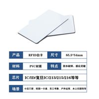 Access card authorization nfc white card contactless nfc card customization 11*