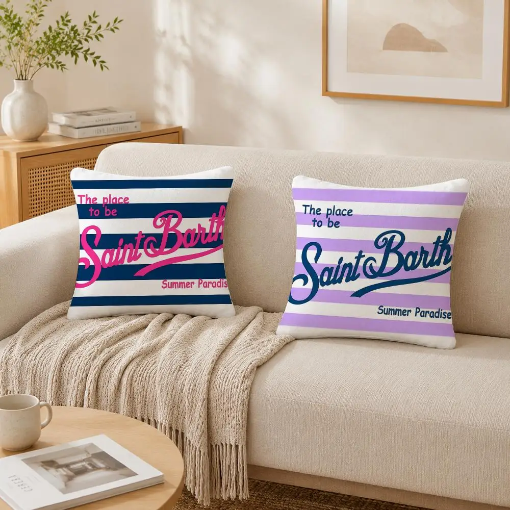 S-Saint Fashion B-Barth Lucky Cushion Cover Plush Decorative Pillow Case With Hidden Zipper Cutecore Room Decor For Home