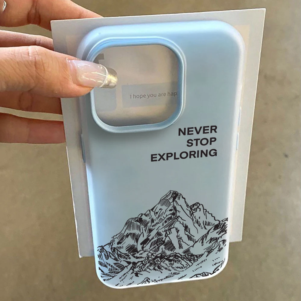 Für iPhone 17 15 16 14 Pro Max Hülle Plus Modische Berggipfel-Abdeckung für iPhone 13 11 12 ProMax XS XR 8 7 Plus Sturzsichere Hüllen – Detail 3