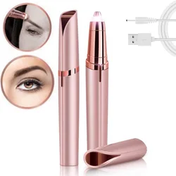 1 Pc Electric Eyebrow Trimmer Instant & Painless Eye Brow Hair Remover Razor for Women Facial Hair Removal Tool USB Rechargeable