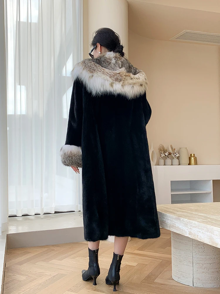 Fangtai 2023 Fashion New Winter Warm Luxury Natural Real Mink Fur Coat Women Plus Size Fur Jacket Free Shipping Special Offer