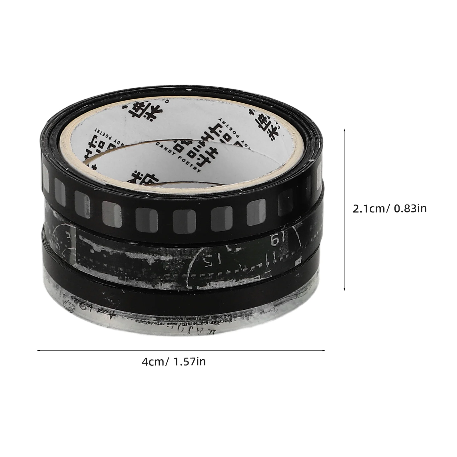 6 ロール ヴィンテージ ペット テープ レトロ フィルムストリップ 装飾ステッカー ジャーナリング スクラップブッキング クラフト プランナー デコレーション用