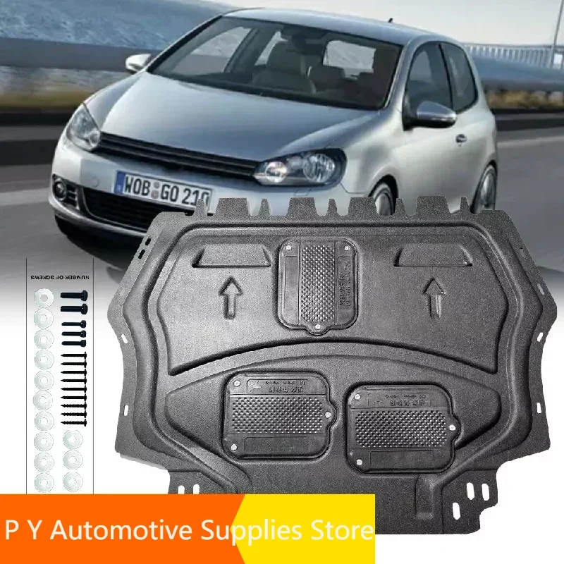 

For VW Golf 6 2010-2014 Black Under Engine Guard Plate Splash Shield Mud Fender Cover Mudguard Protector