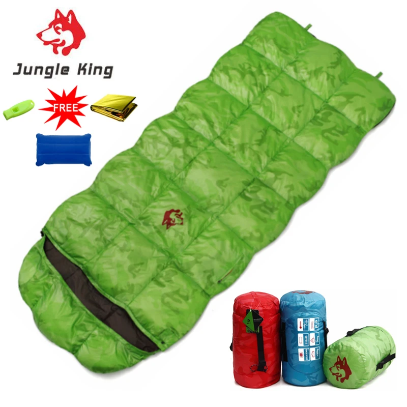 

JUNGLE KING CY550 Winter Camping Sleeping Bag Envelope Type Sleeping Bag Duck Down Warm -25°C Thickening Waterproof Sleeping Bag