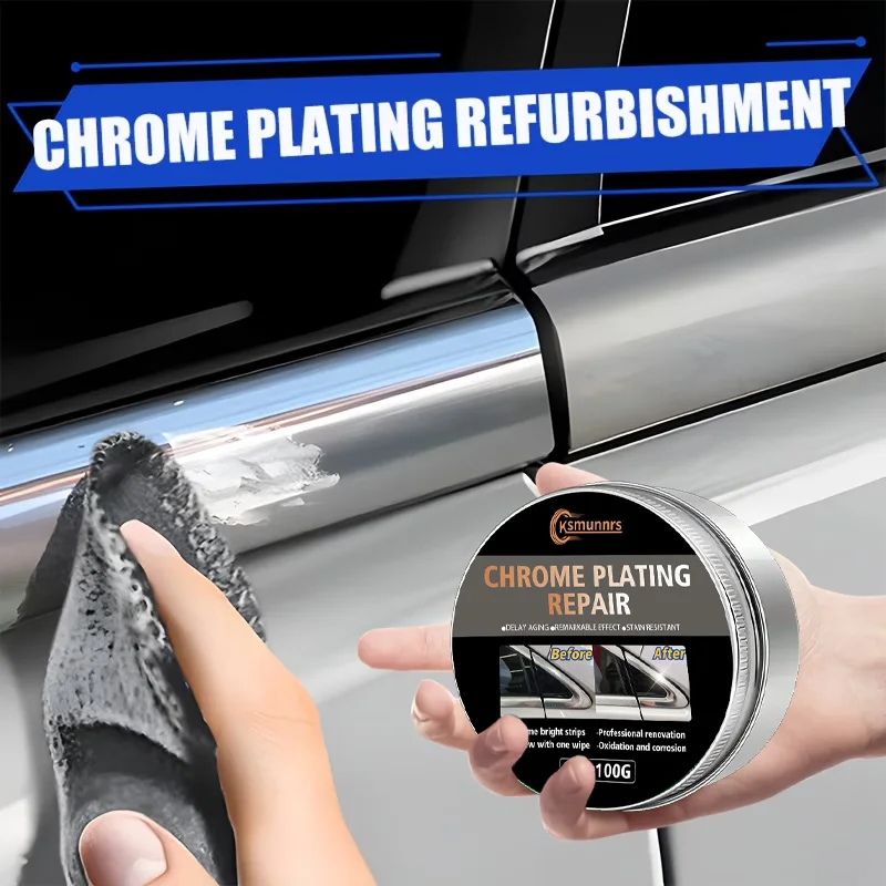 Fasilawei Professional Chrome Repair Paste - Car Restoration Polish for Door Handle Molding Grille