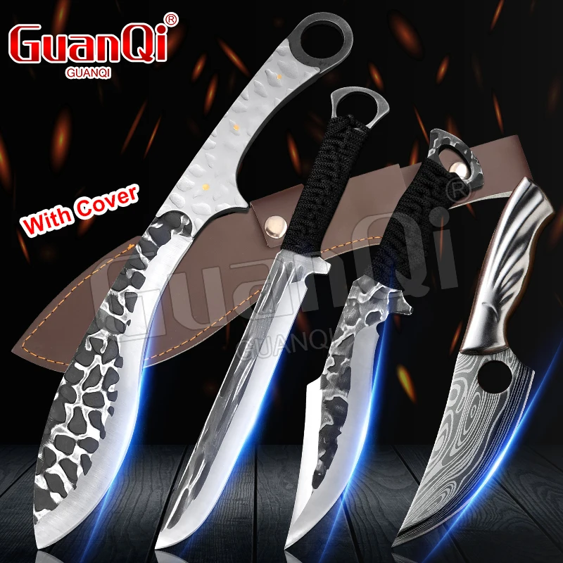 Stainless Steel Boning Chef Butcher Knife Kitchen Meat Beef Chopping Vegetables Fruit Cleaver Meat Cooking Knives