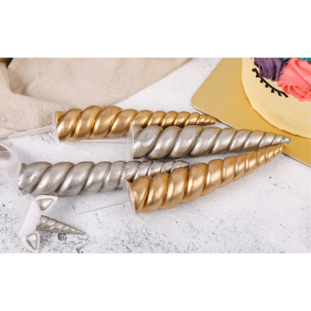 

3Pcs Unicorn Cake Toppers Set Gold L Ideal for Birthday Shower Wedding and Halloween Themes Cake Topper Toppers