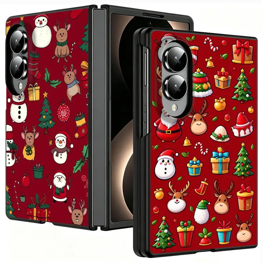 Christmas Creative Element Design Cute Luxury Phone Cover Case for Samsung Galaxy ZFold Wide Z Fold8 Wide ZFold8 Z Fold 8