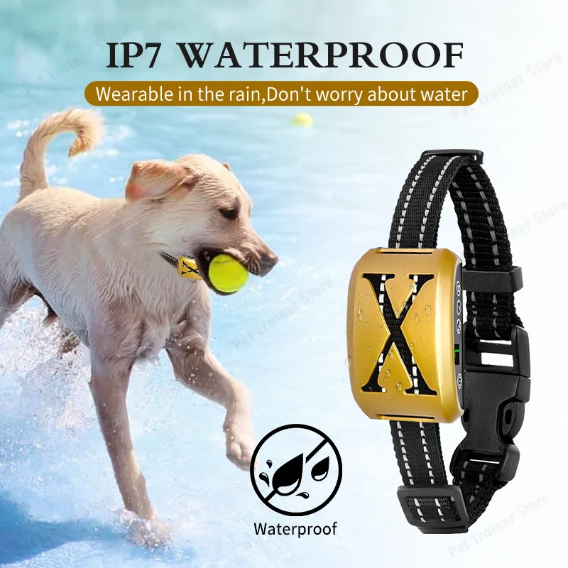 Smart Automatic Anti Barking Dog Collar HD Digital Display IP7 Waterproof Collar For Dog Rechargeable Bark Stopper Barking Stop