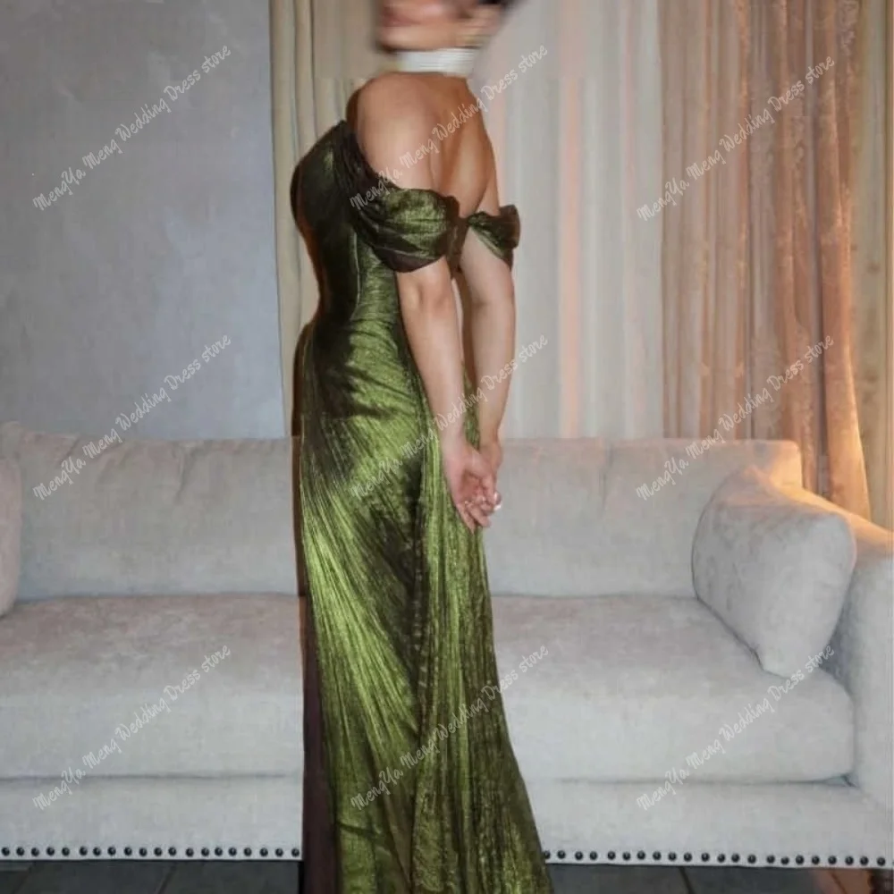 Customized Elegant Mermaid Evening Dresses Formal Party Gowns Women Off The Shoulder Sleeveless Prom Gown For Special Occasion