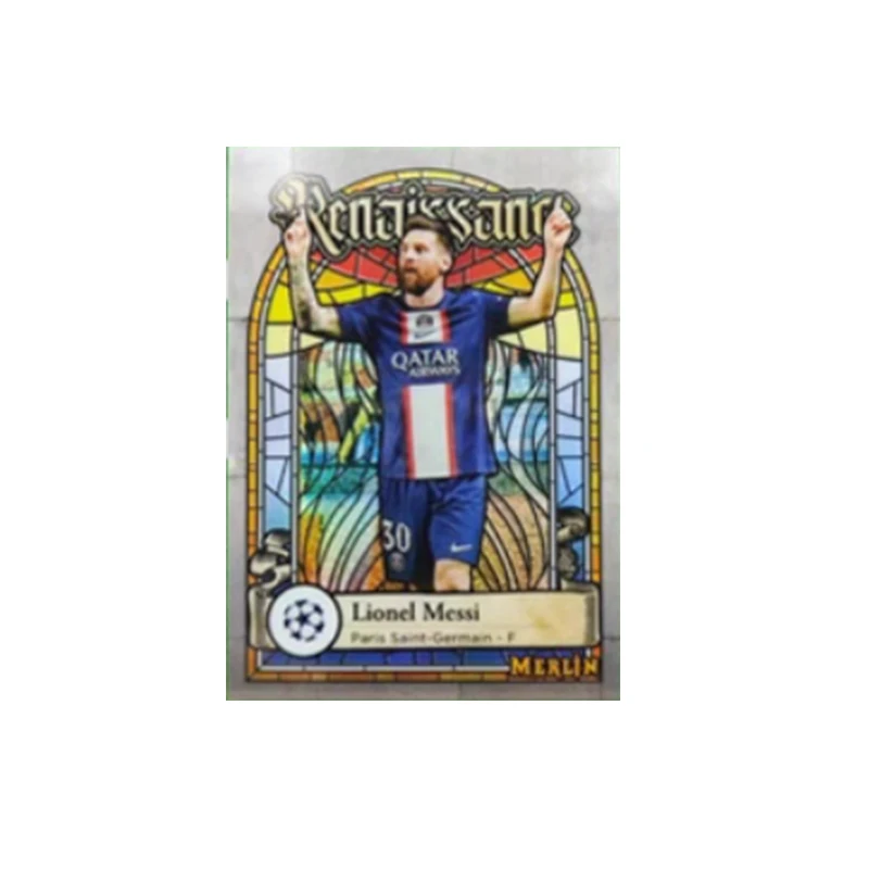 10 sztuk/zestaw Panini piłki nożnej Superstar karty kolekcjonerskie gwarantowane 1 sztuk Ronaldo Messi Neymar Mbappe limitowane karty