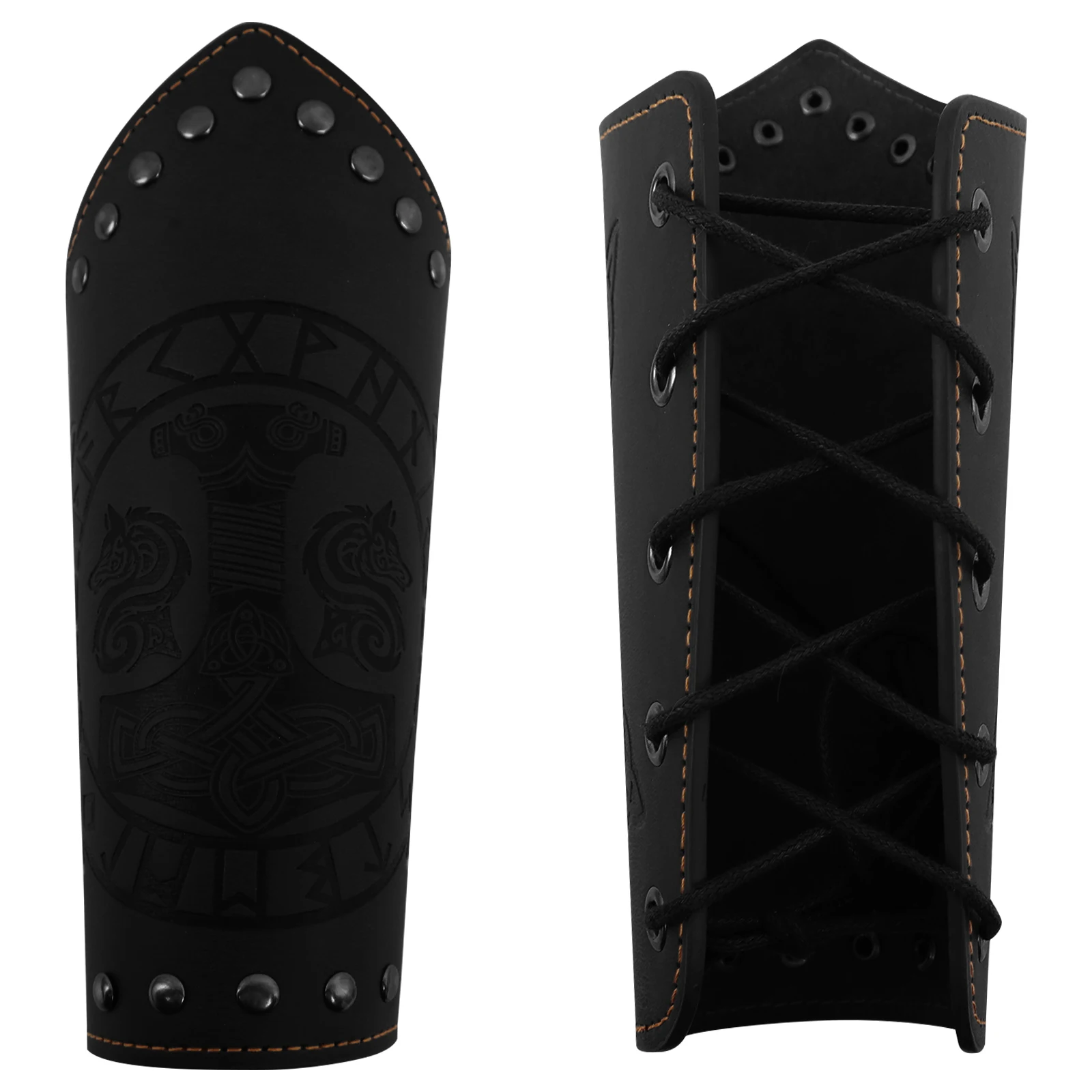 Cinturón ancho Medieval con cordones para mujer, pulsera Retro en relieve de cuero PU, armadura de caballero, Reina, accesorios de Cosplay de Guerrero