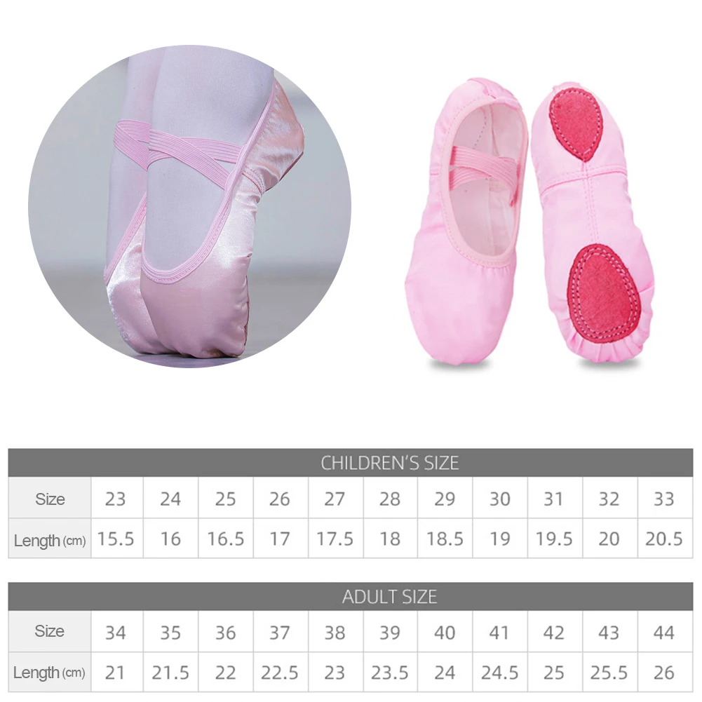 Children Dance Girls Ballet Shoes Breathable Satin Canvas Soft Sole Ballet Dance Girls Woman Ballerina Yoga Gym Dance Shoes