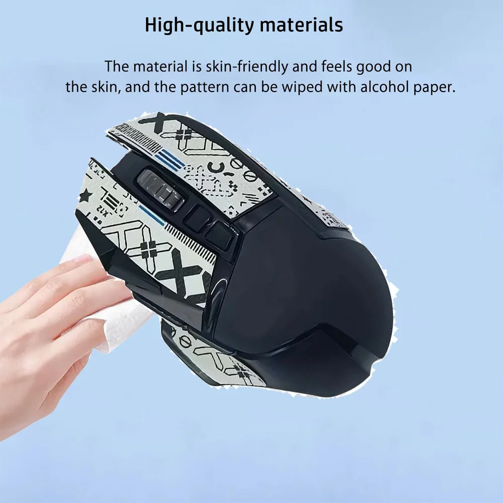 Mouse Grip Tape Sticker for Logitech G502 Mouse Anti Slip Skin Self-Adhesive,Pre-Cut,Sweat-Resistant Game Mice Accessories