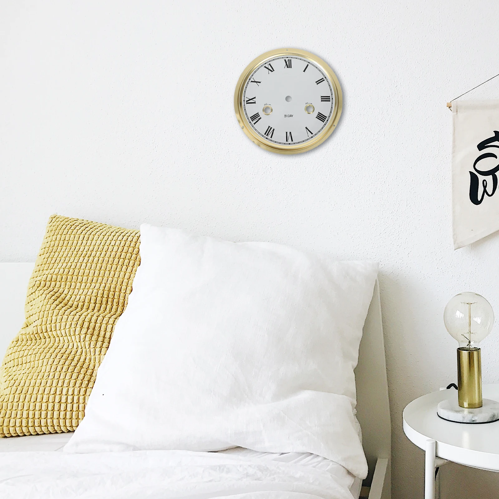 

DIY Clock Kit Zinc Alloy Round Clock Dial Roman Numeral Replacement for Living Room Stylish Design Versatile Use