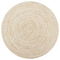 90 cm natural white hand woven jute carpet