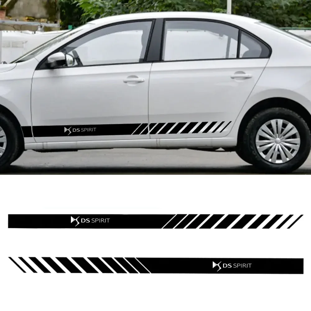 

2PCS Car Door Side Skirt Stickers Decals For Citroen DS DS3 DS4 DS5 DS6 DS7 Cabrio DS4 DS5 Prestige 5LS Accessories Vinyl Decals