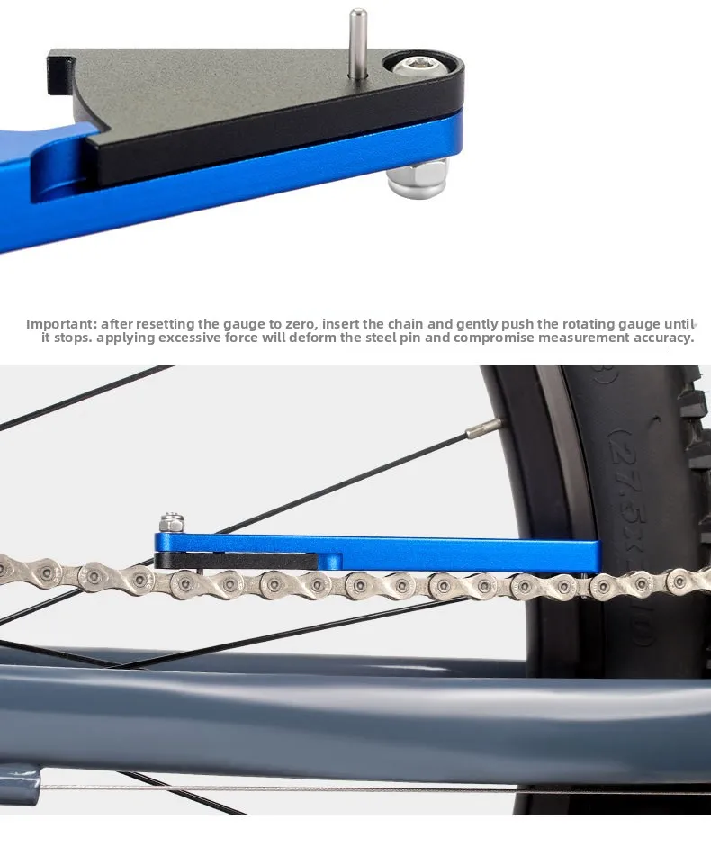 TOOPRE Fahrradketten-Messgerät Verschleißmesslineal Mountainbike- und Rennrad-Kettenspannungserkennungs- und Wartungswerkzeug – Detail 8