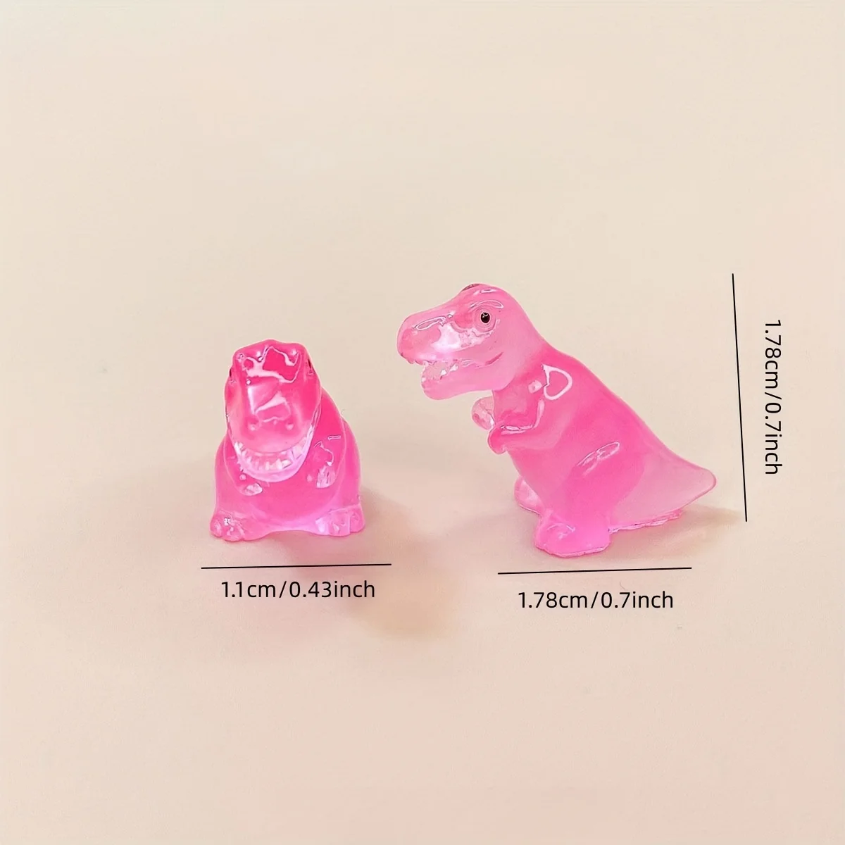 100/50pc Luminous Mini Resin Luminous Mini Tyrannosaurus Rex  Fairy Garden Decor Home Decor Micro Landscape DIY Accessories view 6