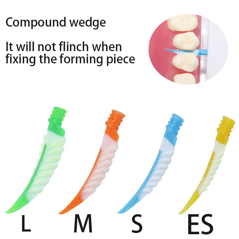 Kliny dentystyczne kompozytowe międzyzębowy klin adaptacyjny klina zęby szczelina miękka uszczelka szyjna diastema akcesoria stomatologiczne