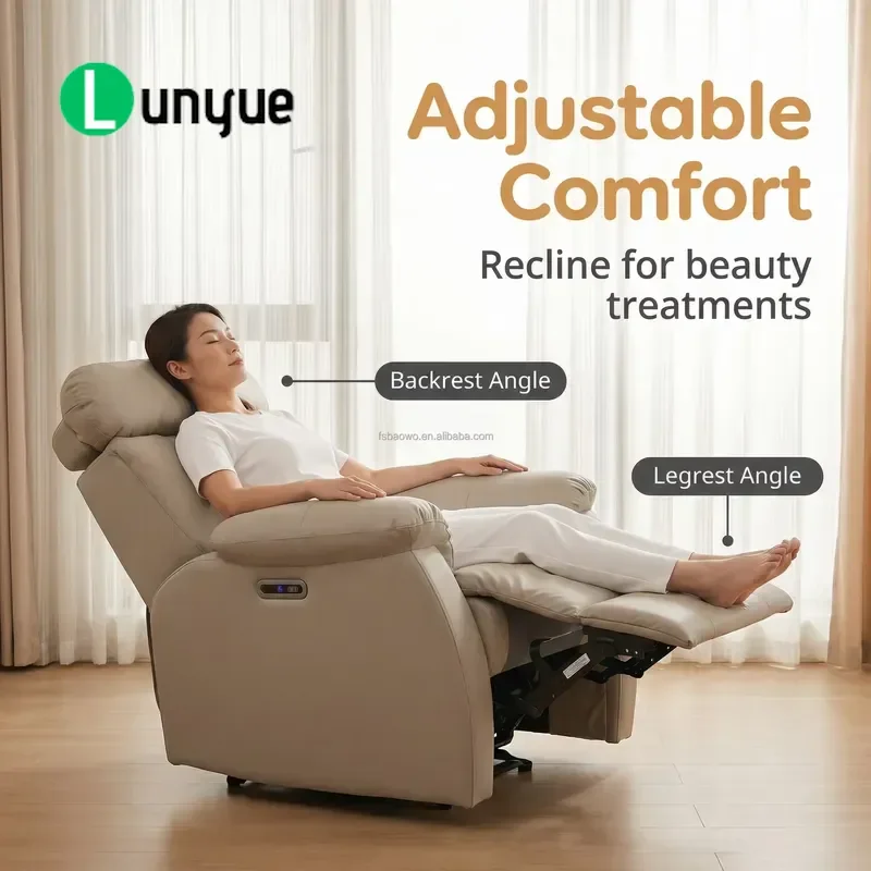 Modern Foldable Adjustable Leather Chair with Headrest for Manicure Pedicure Living Room Commercial Use High Quality