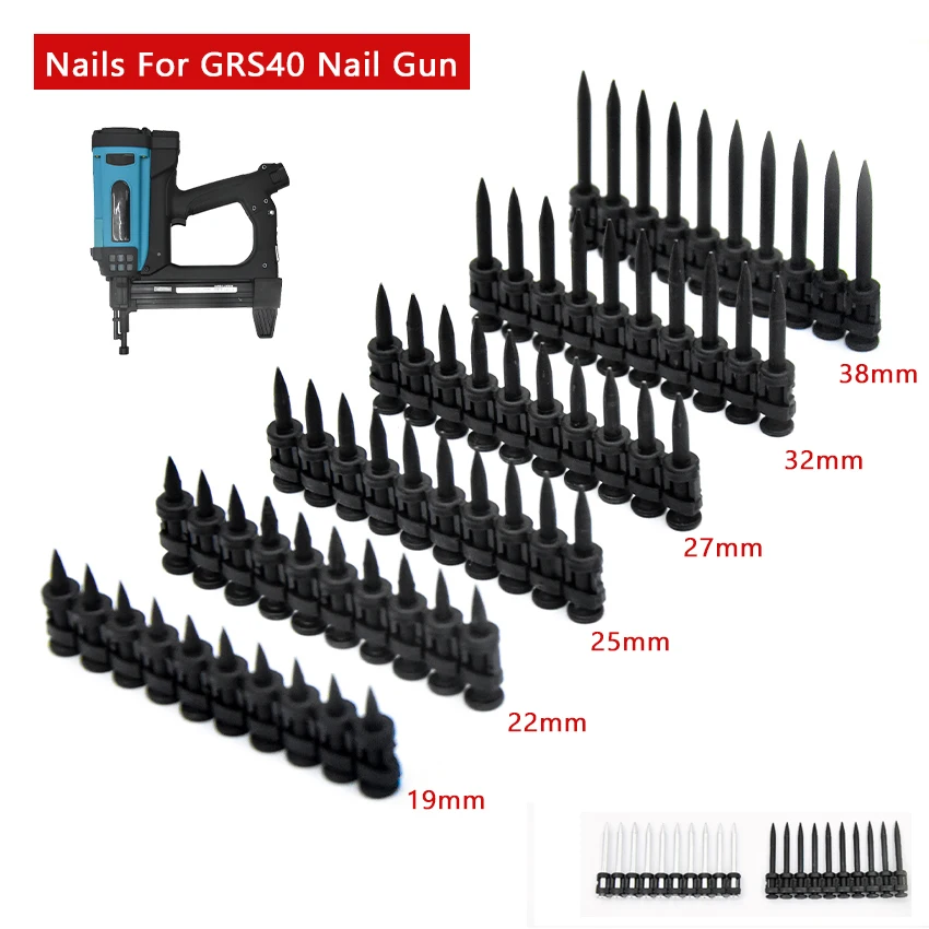 Clavos de acero para pistola neumática GRS40, 1000x2,7, 7x19/2, 0x22/3, 0x19/3, 0x22/3, 0x27mm, 25/3 unidades