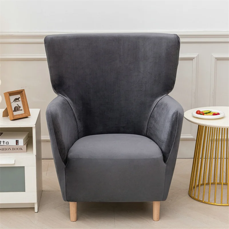 

Soft Velvet Chair Covers Armchair Cover Wide Back Stretch Sofa Covers Anti-dirty Furniture Protector for Home Hotel Bar Counter