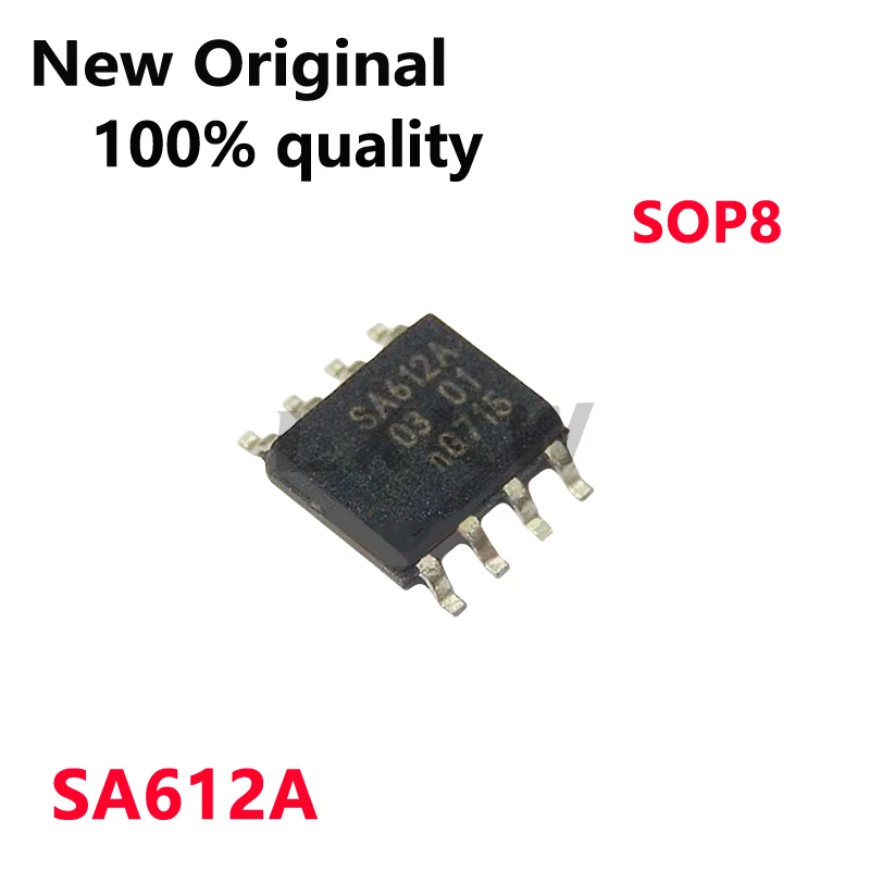 5/PCS New Original SA612A SA612 SOP8 Double balanced mixer and oscillator chip In Stock