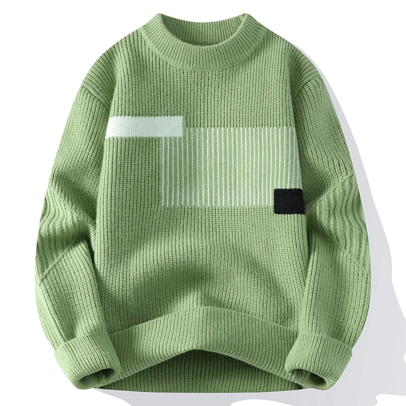 

Мужской вязаный свитер с высоким воротником Thiened f, осень-зима, новый Sle Ciwalk, модный топ, ткань из кроличьего меха, девять размеров