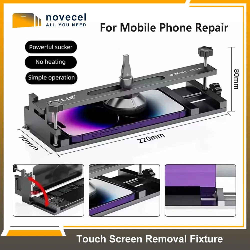 WYLIE WL-728 Touch Screen Removal Fixture Free Heating Disassembly Clamp LCD Screen Separator for Phone Repair Tool