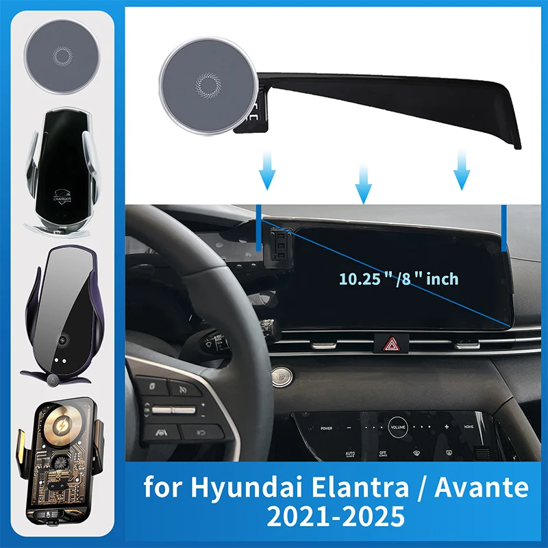 

for Hyundai Elantra Avante 2021~2025 N Line CN7Car Phone Holder Screen Fixed Navigation Bracket Base Wireless Charging