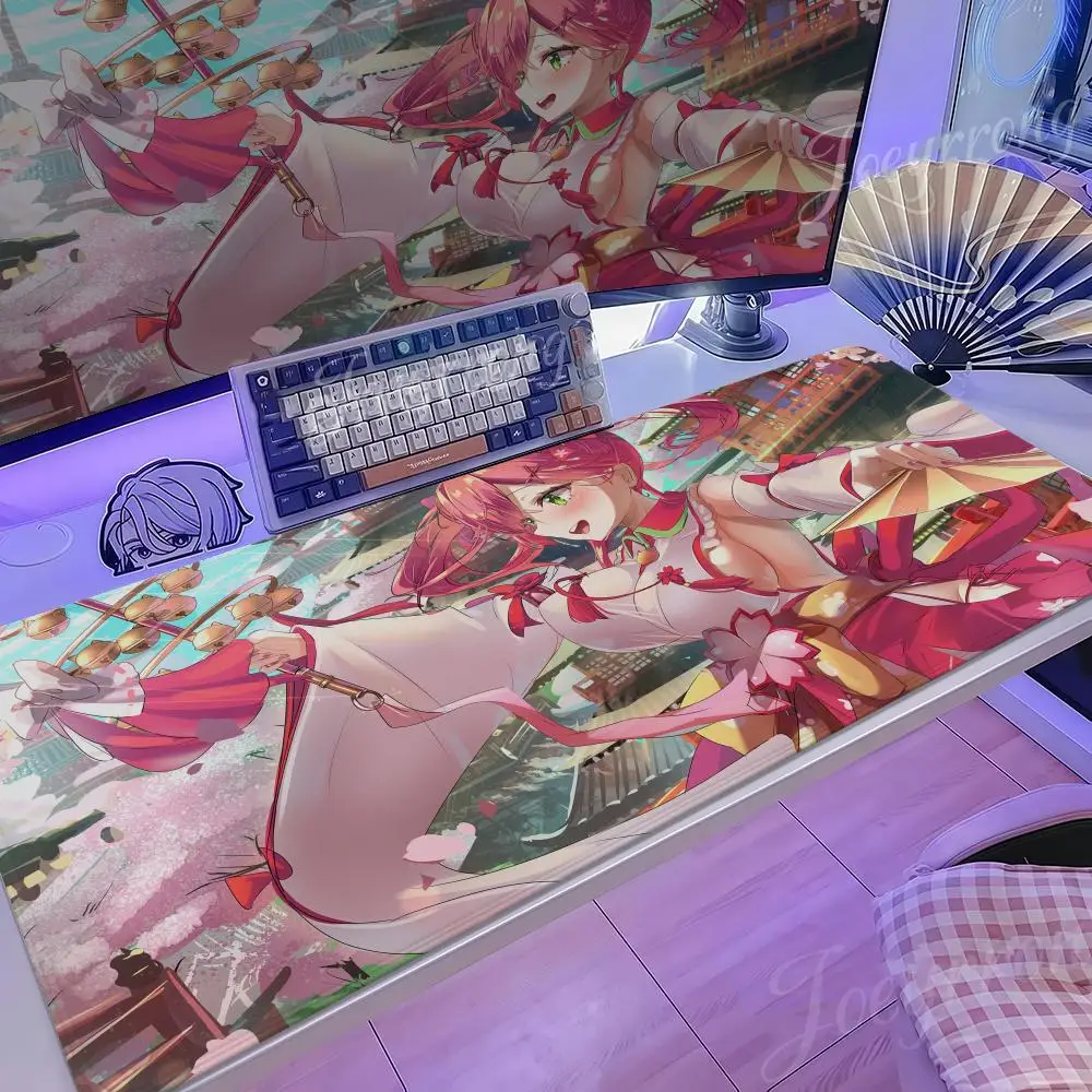 

S-Sakura MikoS Mouse Pad Hot Anime 1200x600 Taro Sakamoto Days XXL Large Gaming Non-slip Office Keyboard Mats Desk Mat