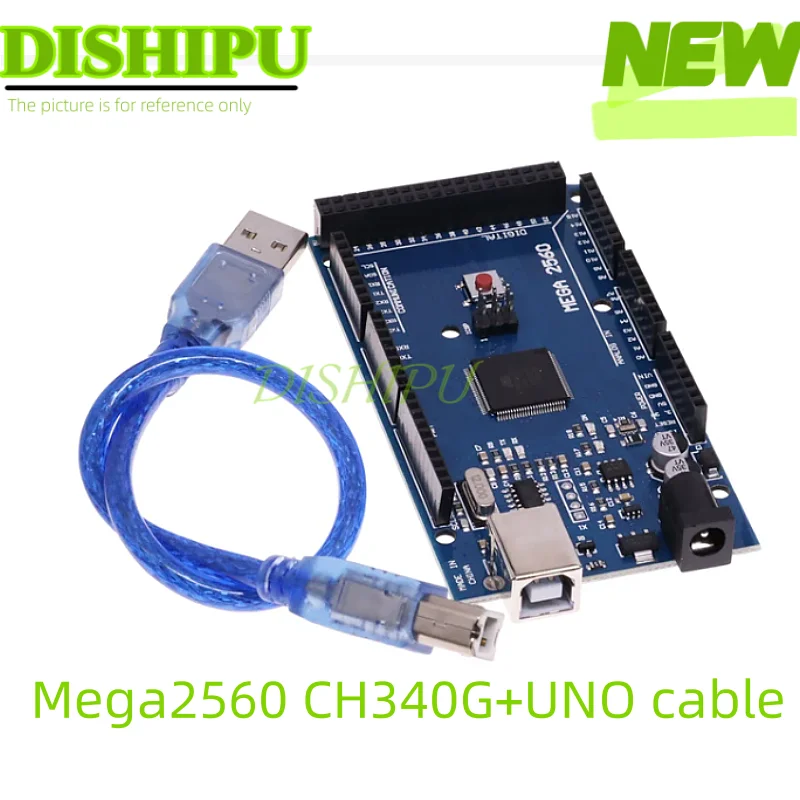 Scheda Mega 2560 R3 Mega2560 Rev3 (Atmega2560-16Au Ch340G) con cavo USB, compatibile con Arduino, 1 set