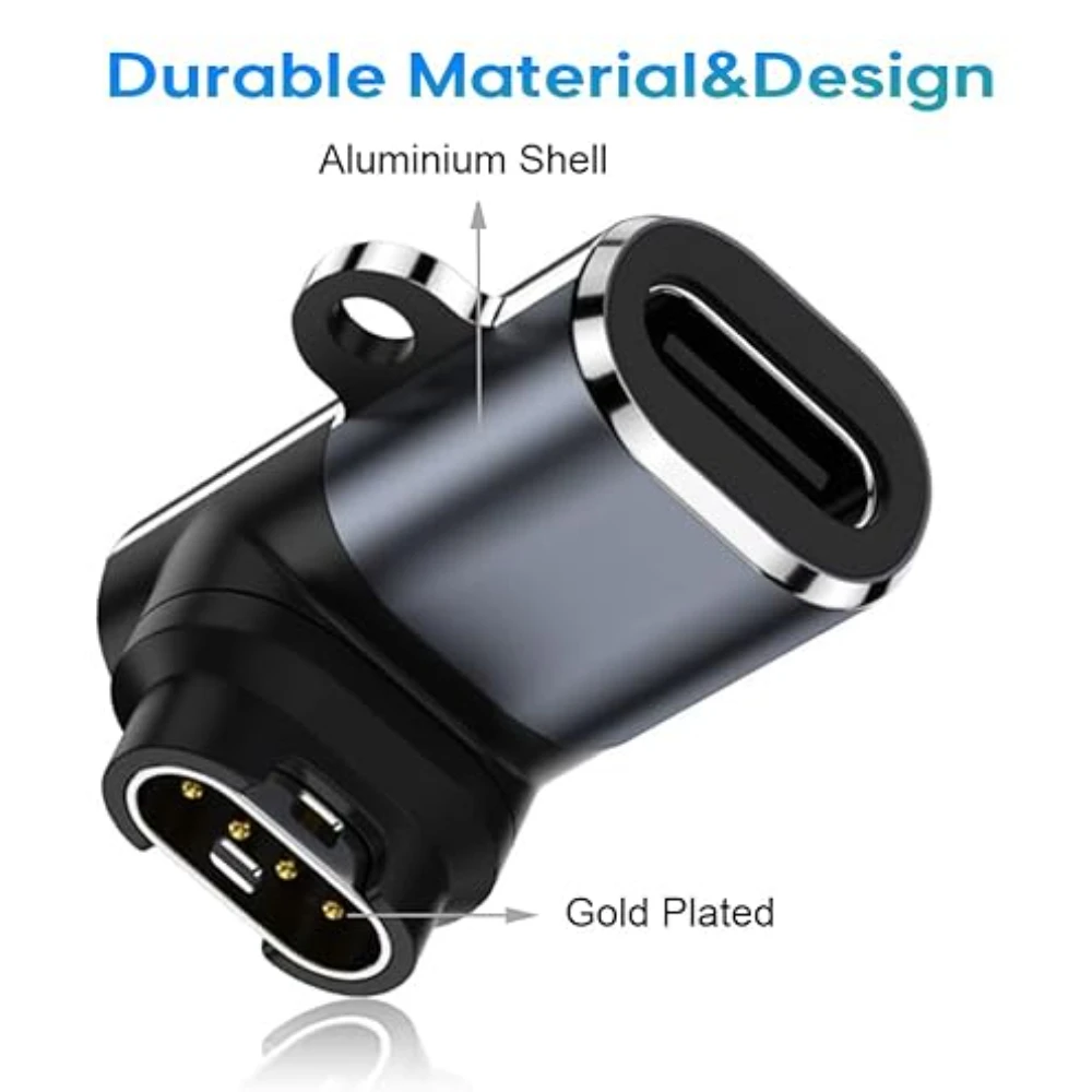 ใช้งานร่วมกับ Garmin Instinct 2, 2S, 2X, Garmin Venu 3, 2 Plus, 2S, SQ USB อะแดปเตอร์ชาร์จสมาร์ทวอทช์