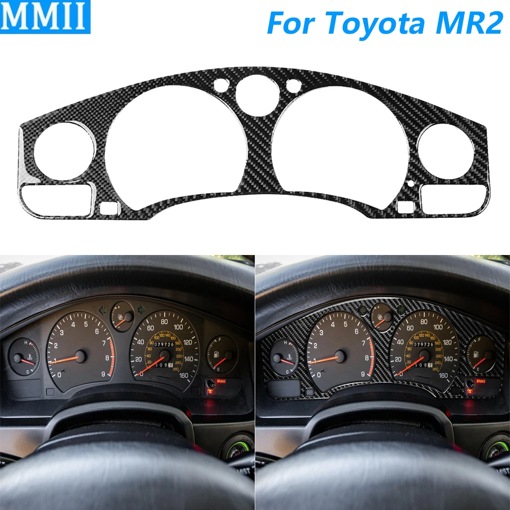 

For Toyota MR2 Turbo GTI 1991-1995 Carbon Fiber Dashboard Instrument Speedometer Panel Surround Cover Car Accessories Sticker