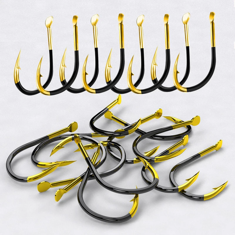 

WLPFISHING 50pcs/Lot Fishing Hook Extremely Sharp Single Barbed Cool Black CoatingTungsten Alloy Fishhooks Accessory Tool Tackle