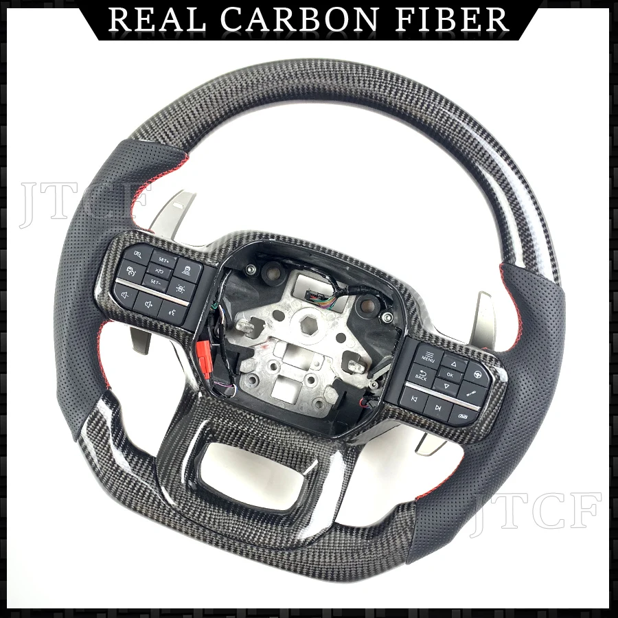 For Ford Raptor F-150 2020 2021 2022 2023 2024 Upgraded Carbon Fiber Steering Wheel with Shifting Paddles Automotive Interior