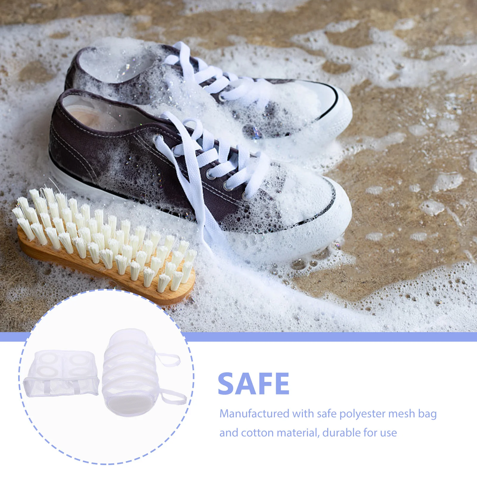 

2Pcs Shoe Wash Bags Thickened Mesh Laundry Bags for Shoe Washing and Drying Sneaker Bag Sneaker