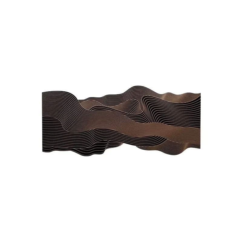Orangefurn Modern Design Abstract 3d Patterns Ornament Crafted Geometric Carved Wooden Wall Art