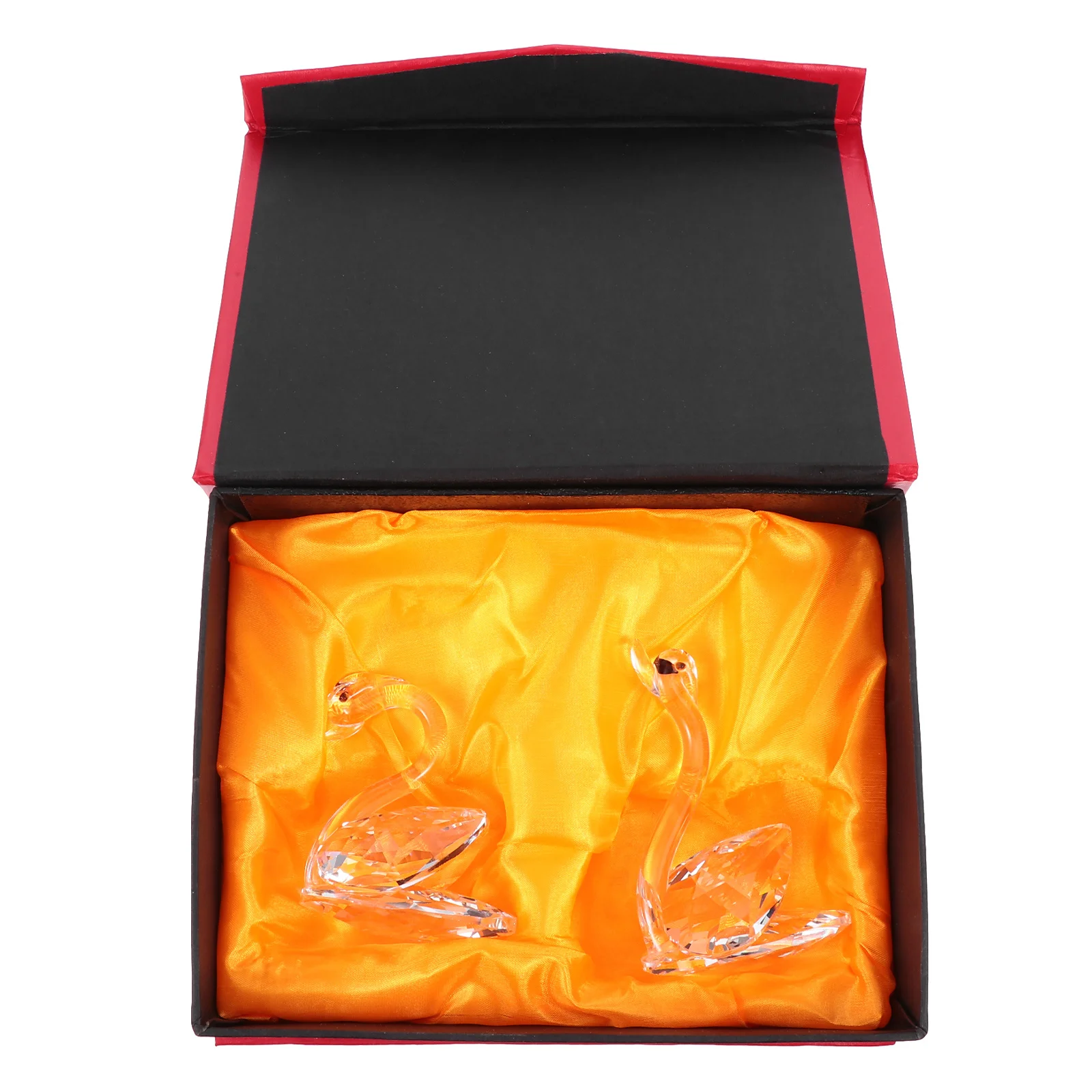 

1Pair Synthetic Quartz Artificial Crystal Swan Lovely Swan Sculpture Car Home Garden Wedding Party Supply