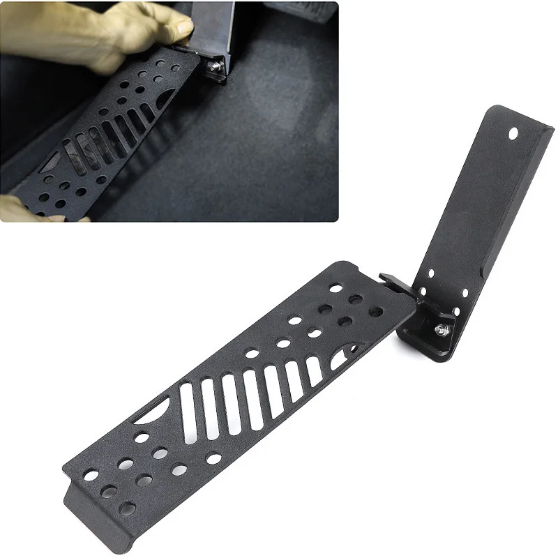 Driver Left Foot Rest Pedal Black Aluminum For Jeep Wrangler JL JLU 2018- 2022 Auto Footrest Peg Pad Cover Styling