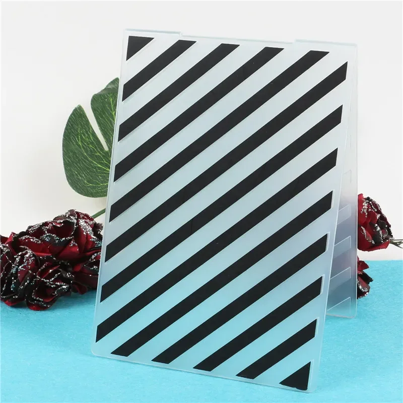 

Twill Line Plastic Embossing Folder Stencil Template For Scrapbooking Photo Album Paper Card Background Decoration