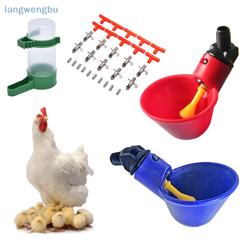 

Automatic Chicken Waterer Cups,Plastic Backyards Chicken Water Feeder,Poultry Water Drinking Cups Bowls