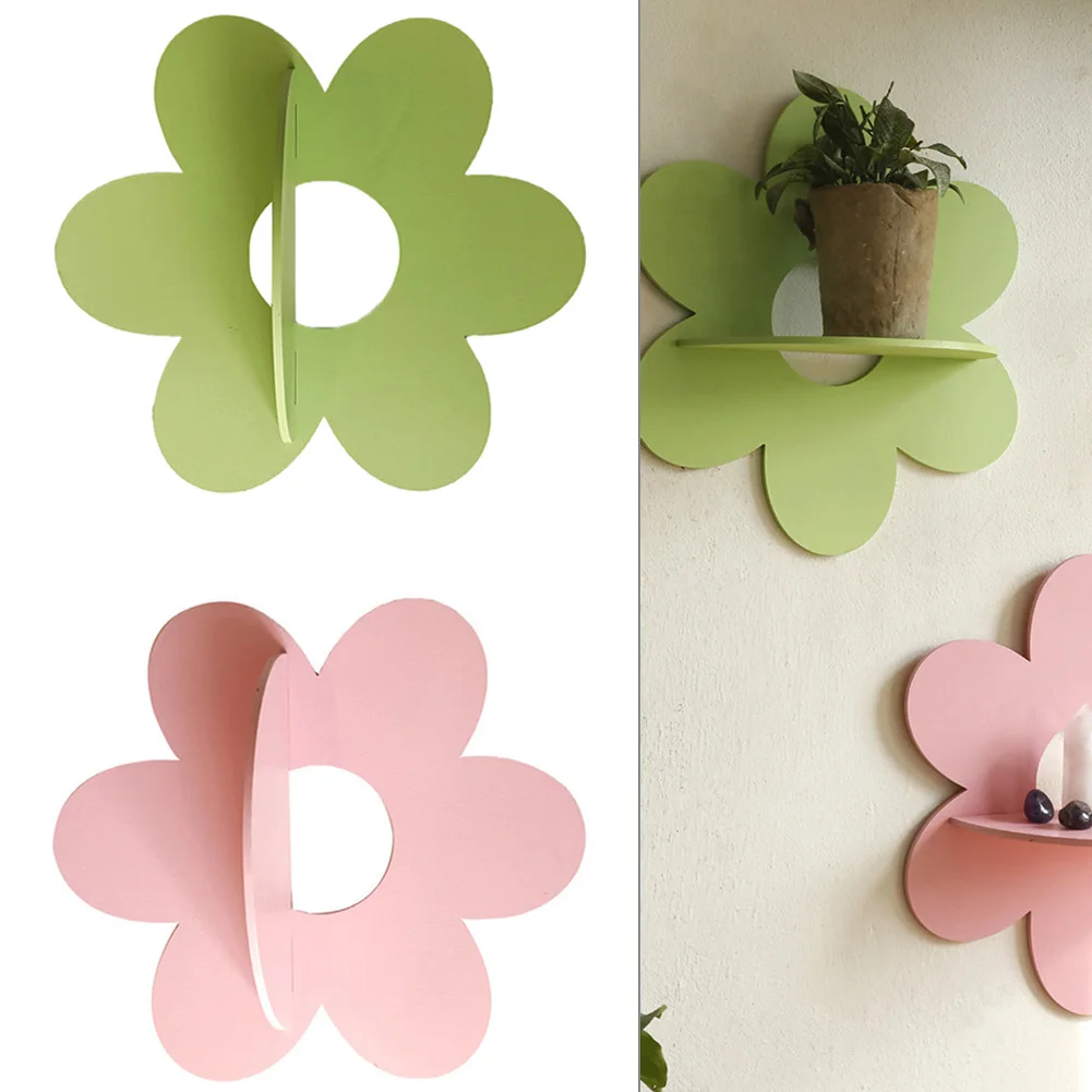 Dynamic Design Home Decor Office Decor Cute Wall Shelf Daisy Style Decor Excellent Craftsmanship Non-fading Paint