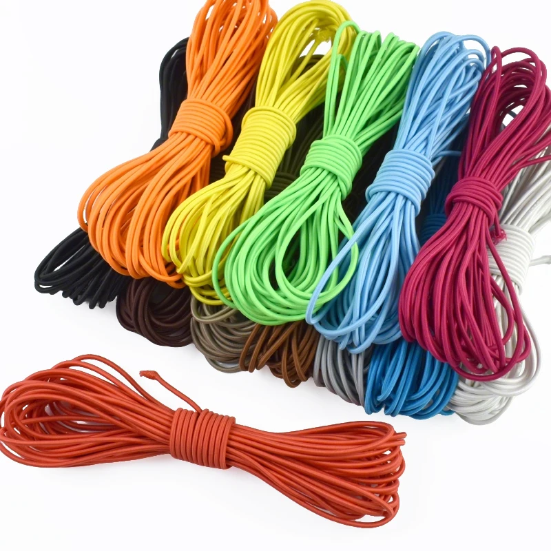 

10/20/30/40/50M Sewing Elastic Cord 3mm Stretch Rope for Hairband Hat Drawstring Rubber Band BandsShoelace Spring Cords Supplies
