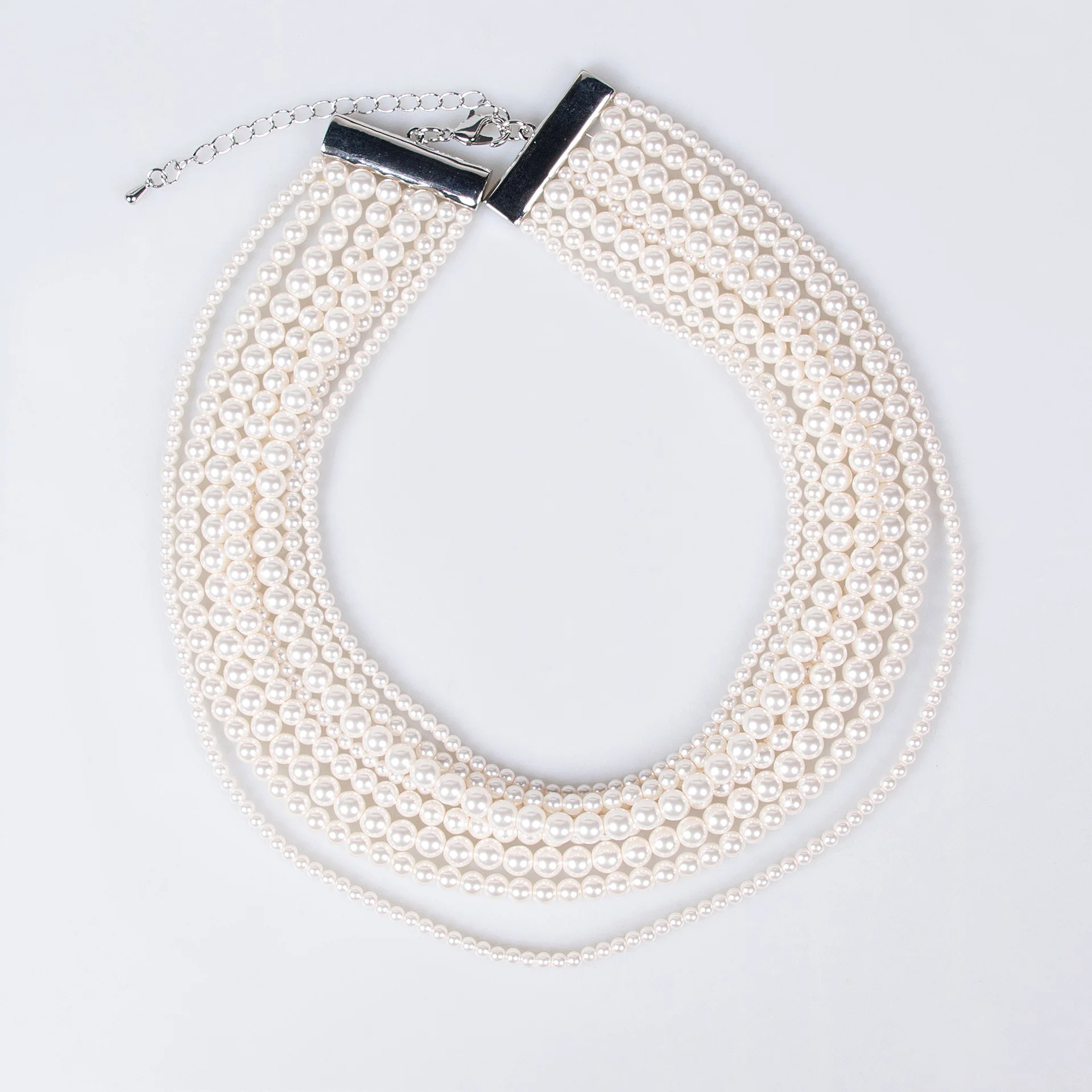 

Multi-Layer Pearl Nelace Luxury Choker Clavicle Chain Faion Jewelry for Women Ele Lady Cross-Border Bestseller